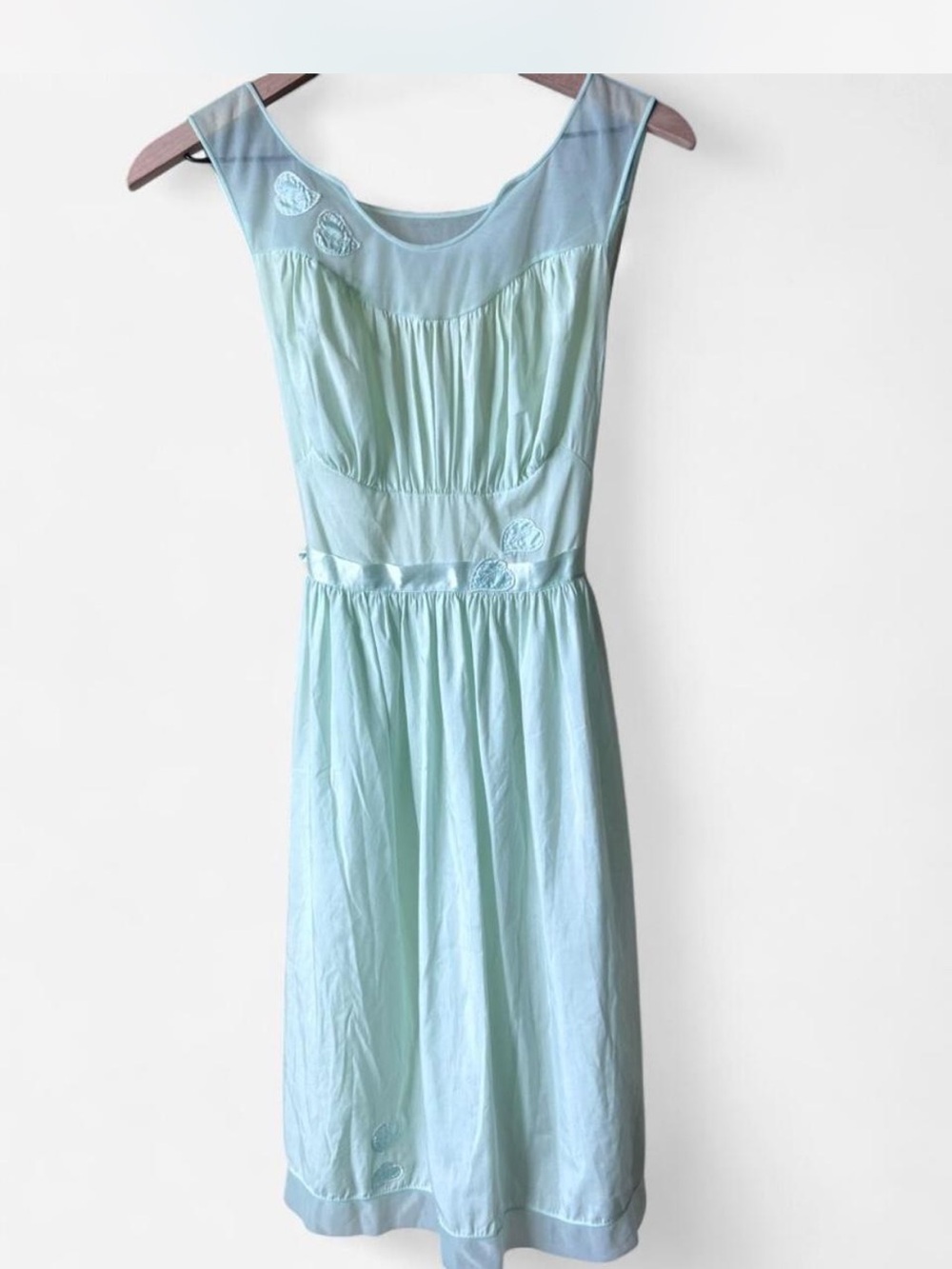 Fairycore Sheer Pastel green Shadowline light dress